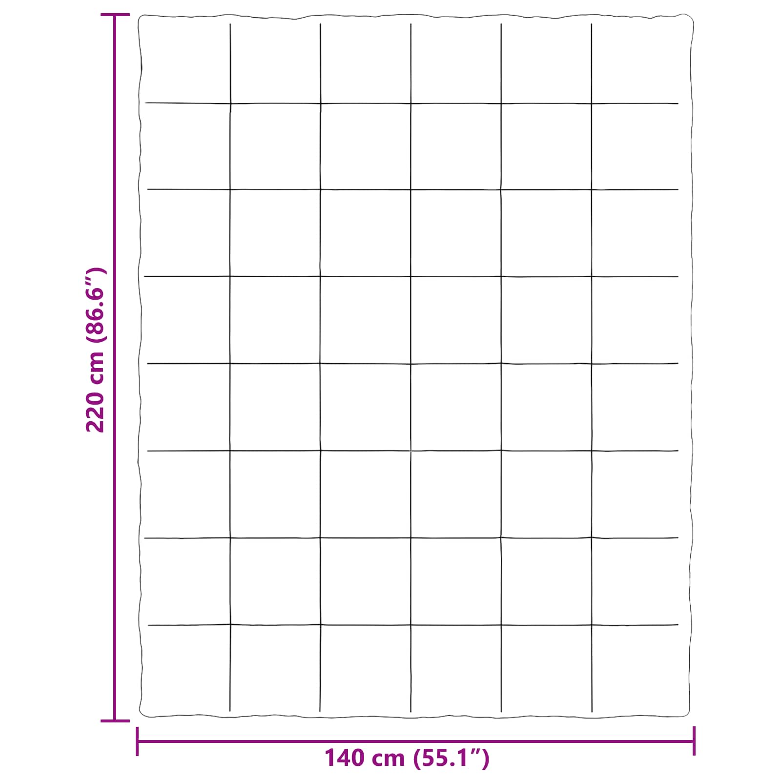 vidaXL Kołdra na cały rok Kwiłtowany Czarny 140 x 220 cm Mikrofibra