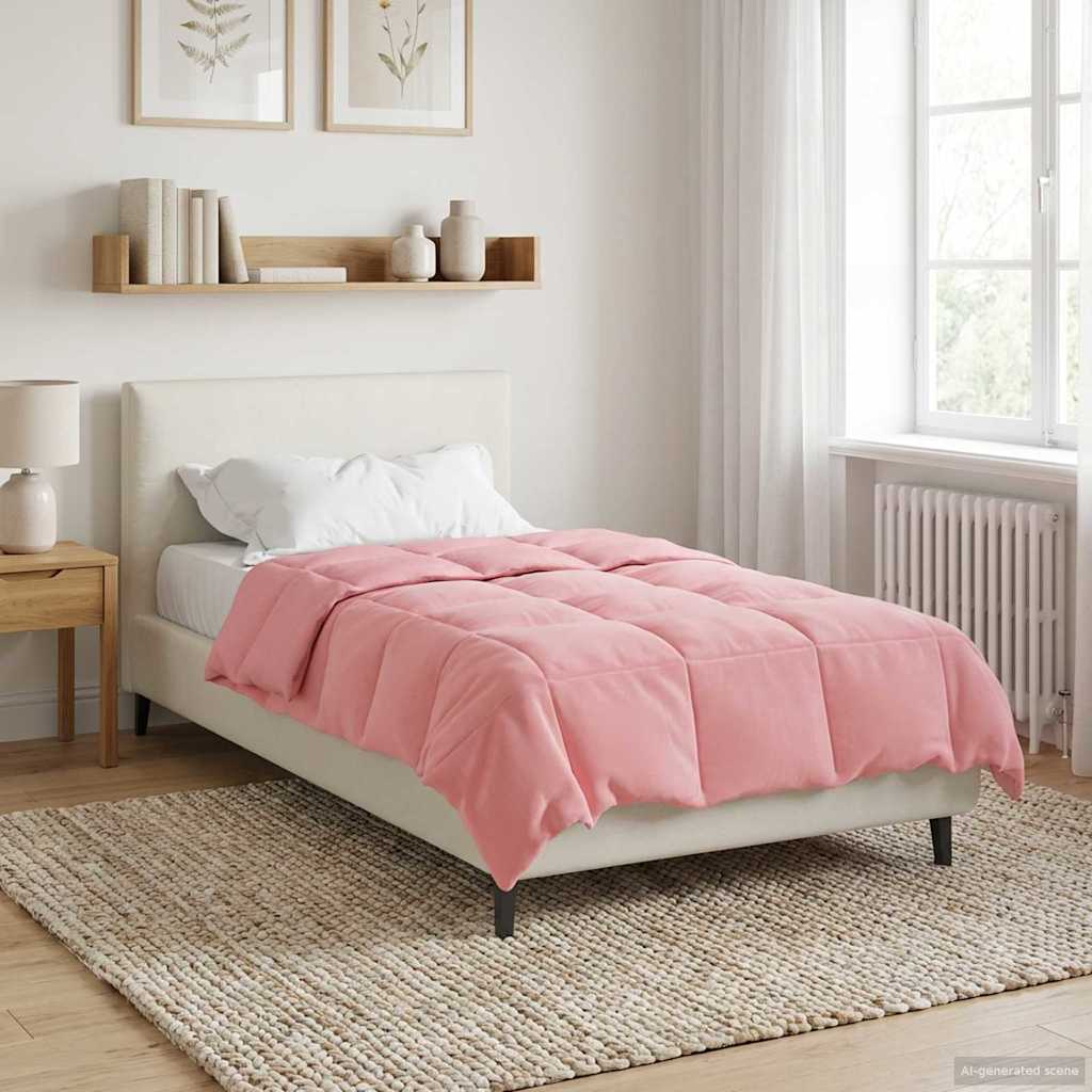 vidaXL Kołdra na cały rok Kwiłtowany Różowy 155 x 220 cm Mikrofibra