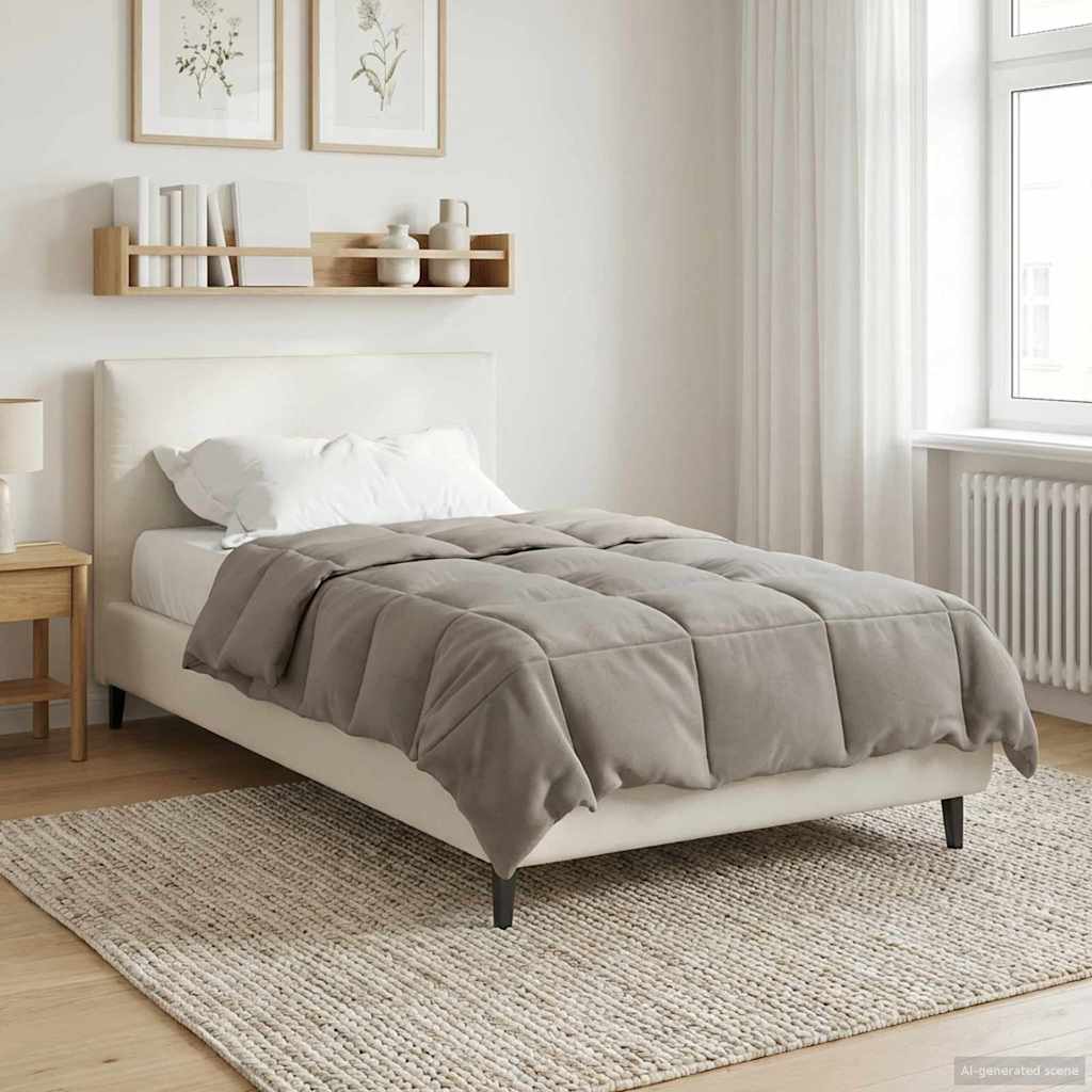 vidaXL Kołdra na cały rok Kwiłtowany Zielony 135 x 200 cm Mikrofibra