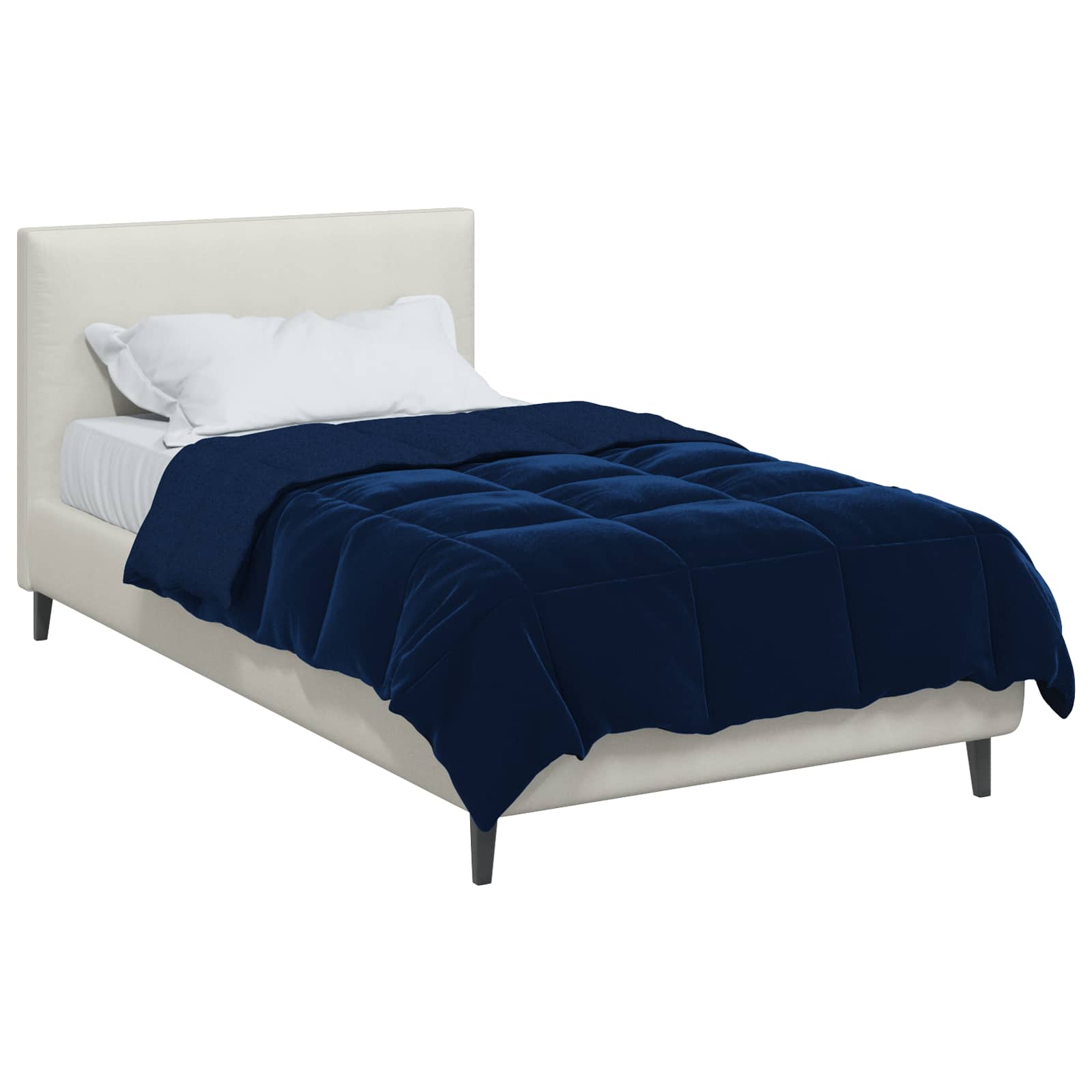 vidaXL Kołdra na cały rok Ciemnoniebieski 155 x 220 cm Mikrofibra