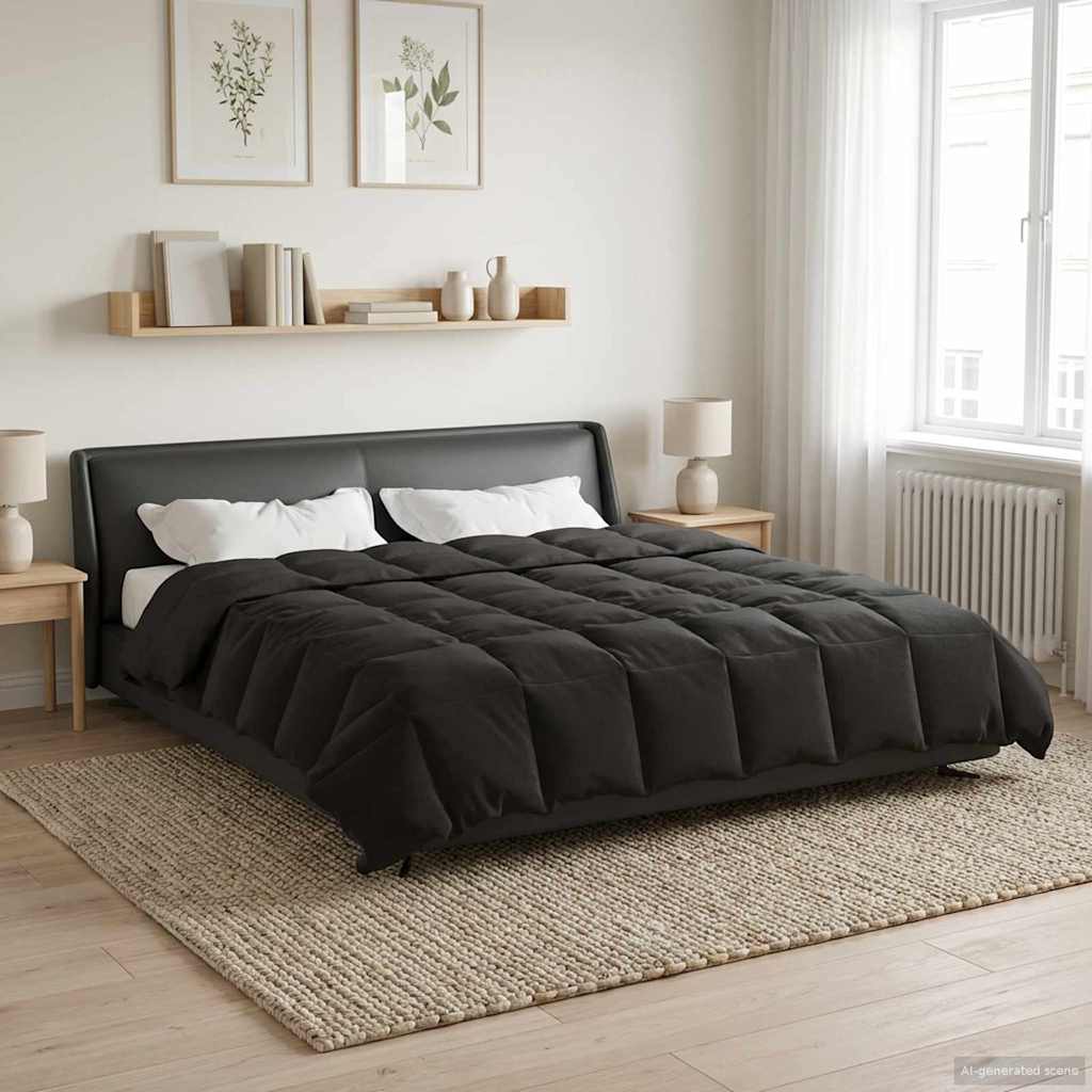 vidaXL Zimowa Kołdra Kwiłtowany Antracyt 240 x 260 cm Mikrofibra