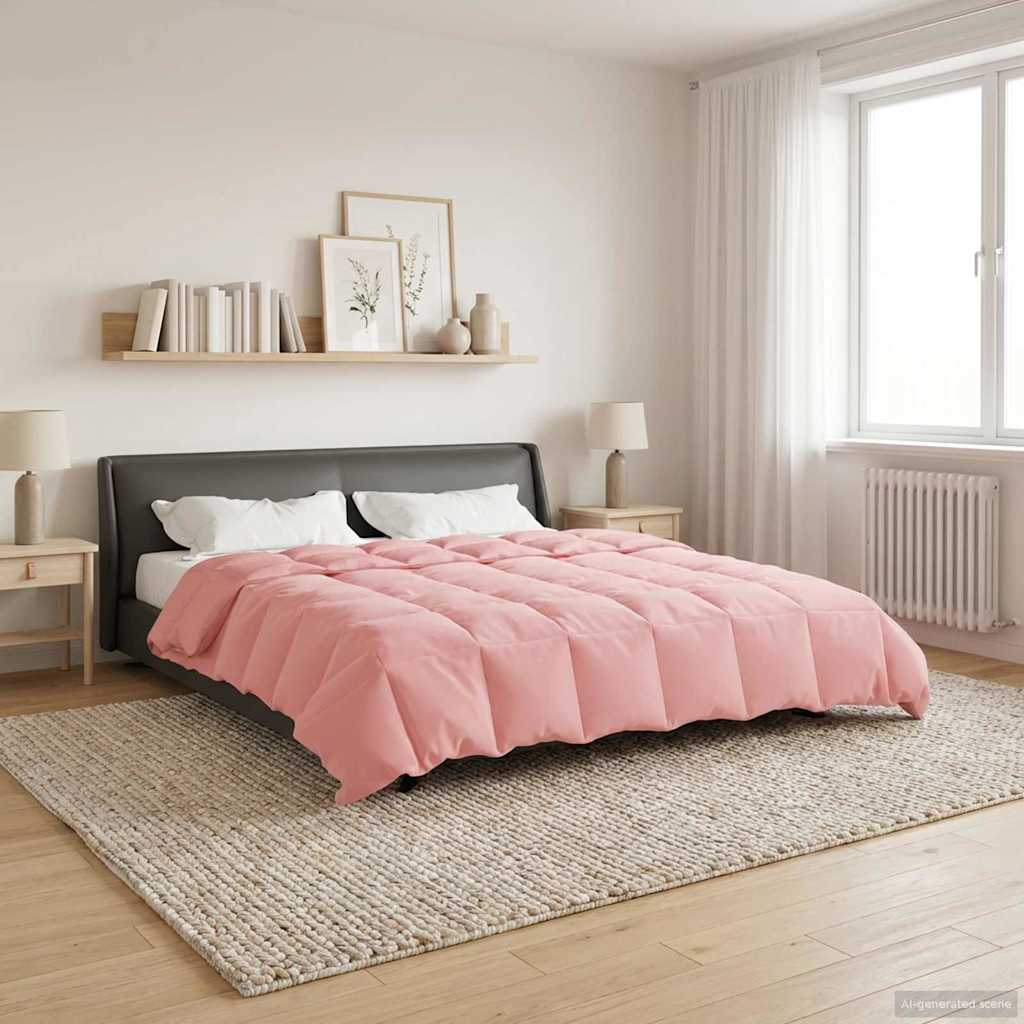 vidaXL Zimowa Kołdra Kwiłtowany Różowy 220 x 240 cm Mikrofibra