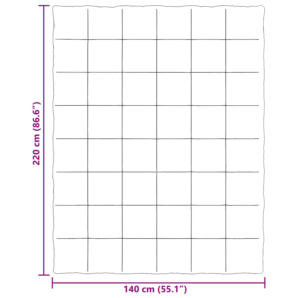 vidaXL Zimowa Kołdra Kwiłtowany Kremowy 140 x 220 cm Mikrofibra