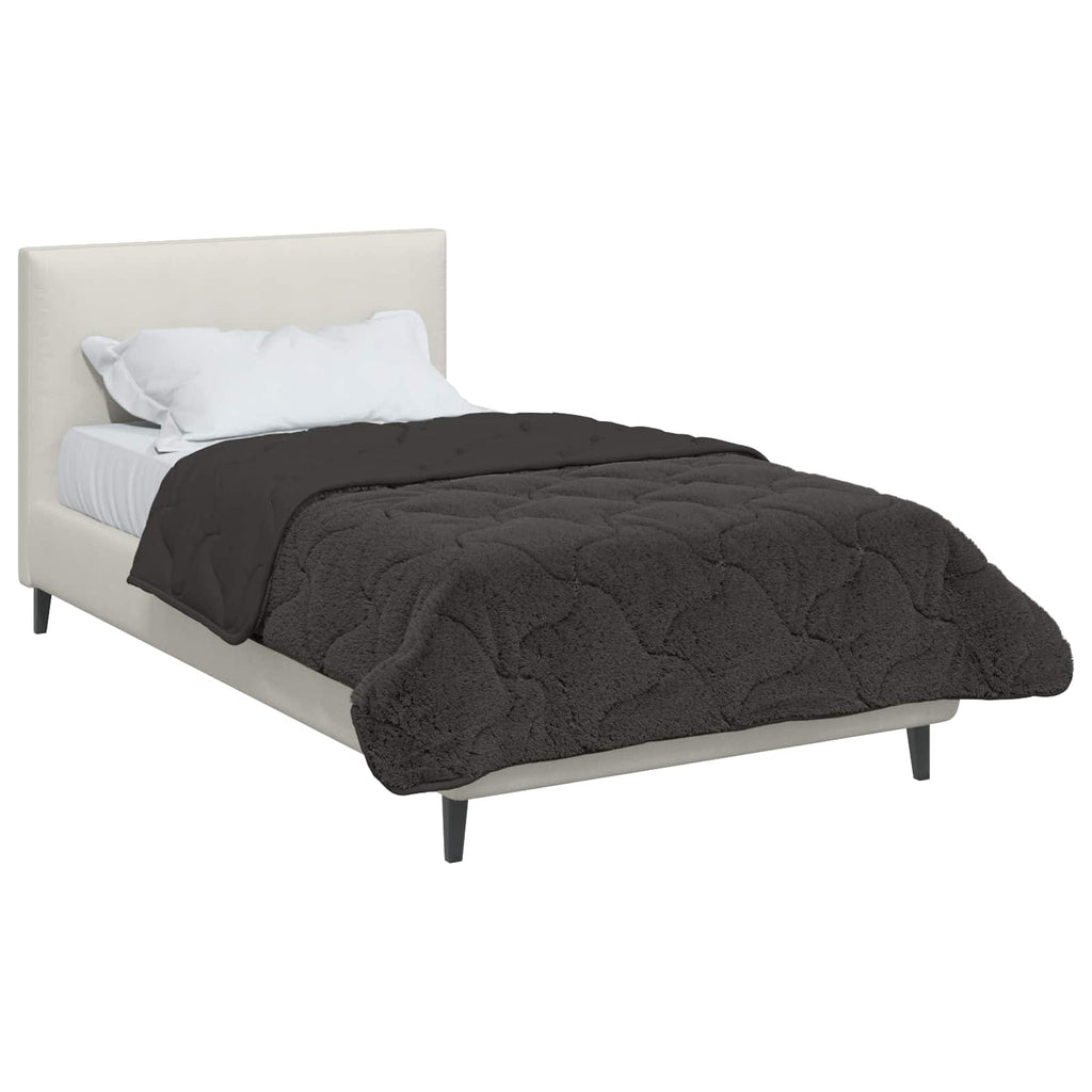 vidaXL Letni Kołdra Antracyt 135 x 200 cm Mikrofibra i Fleece Teddy