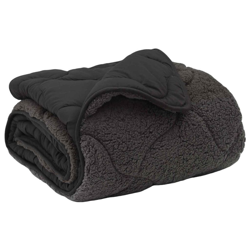 vidaXL Letni Kołdra Antracyt 140 x 220 cm Mikrofibra i Fleece Teddy