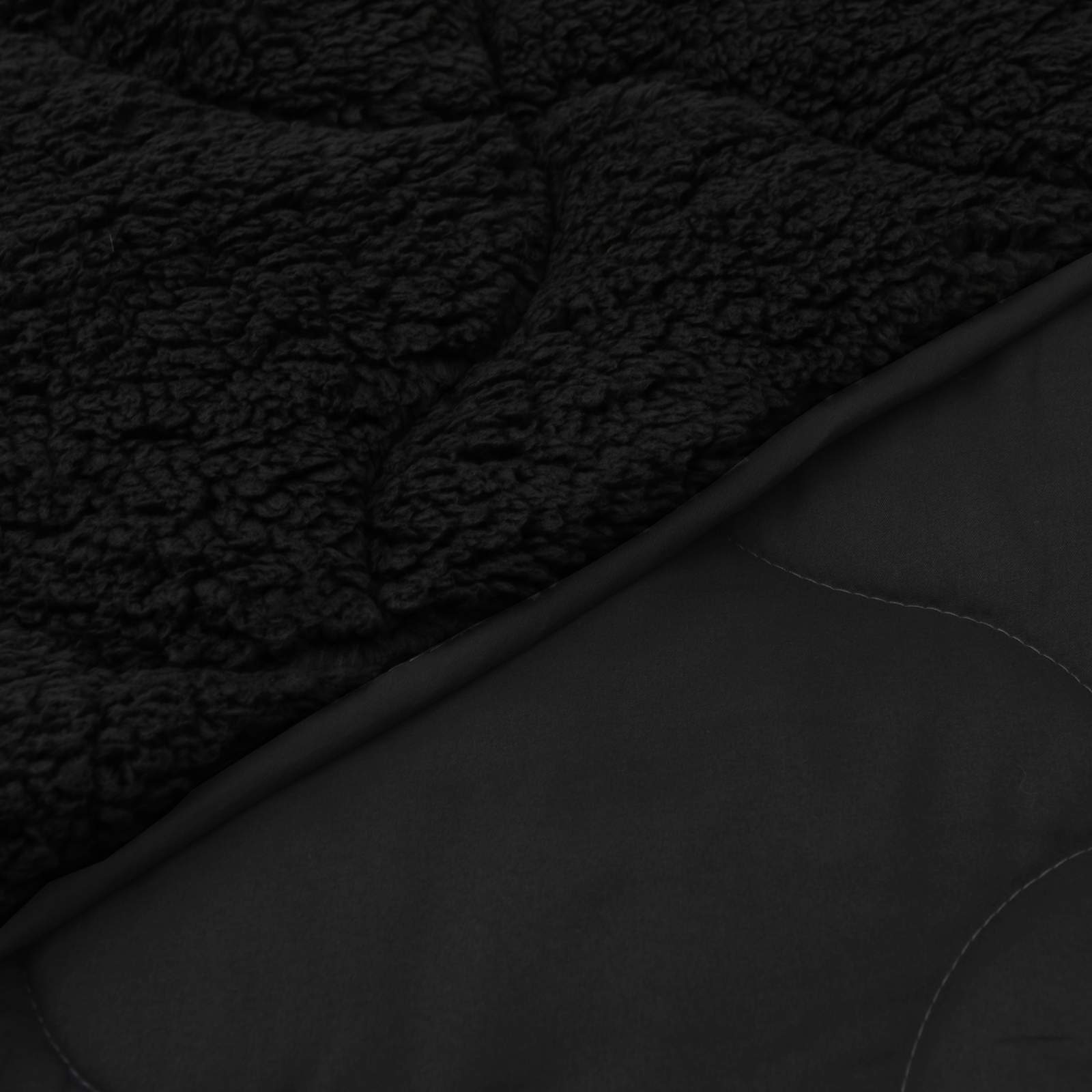 vidaXL Letni Kołdra Czarny 135 x 200 cm Mikrofibra i Fleece Teddy