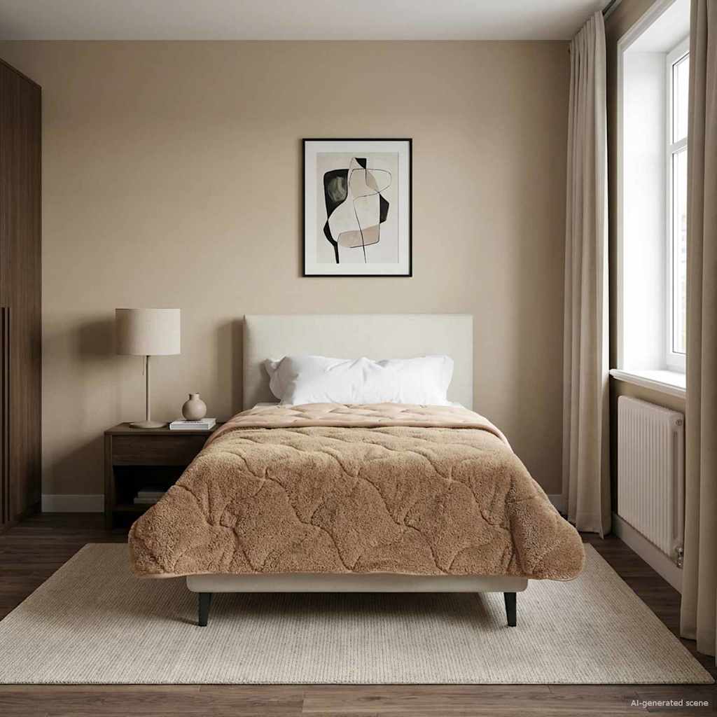 vidaXL Letni Kołdra Kwiłtowany Ciemnoszary 135 x 200 cm