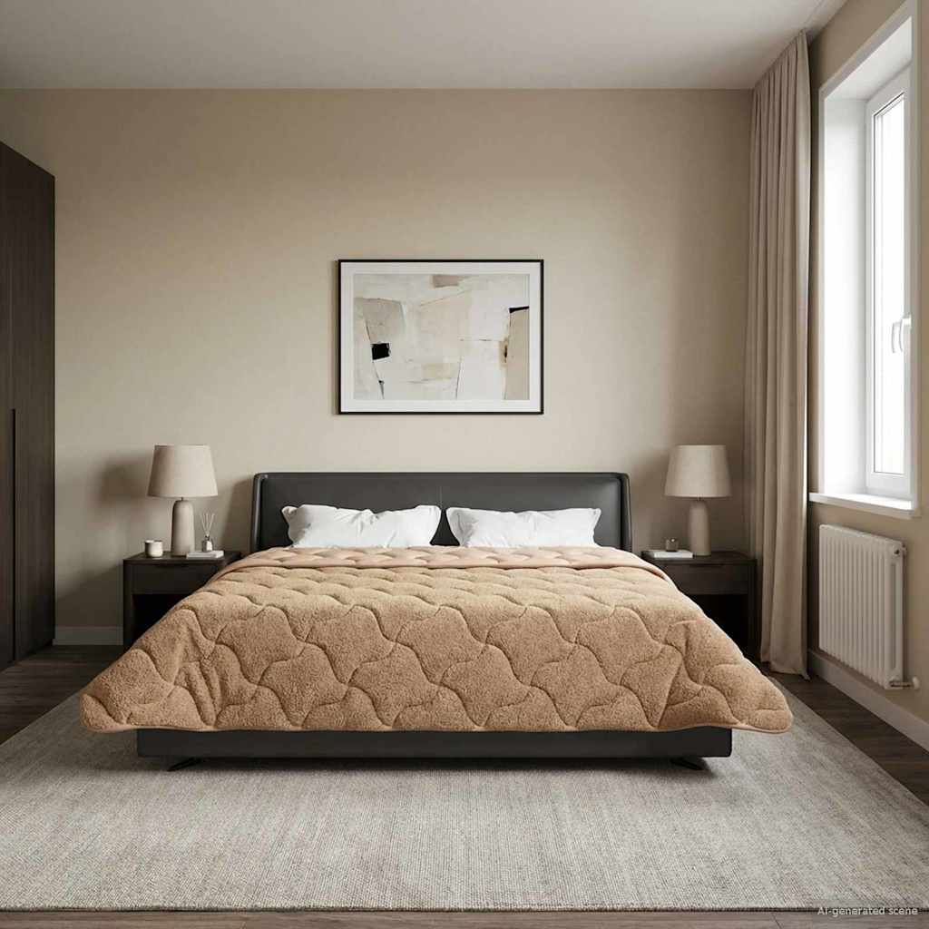 vidaXL Letni Kołdra Kwiłtowany Ciemnoszary 200 x 200 cm