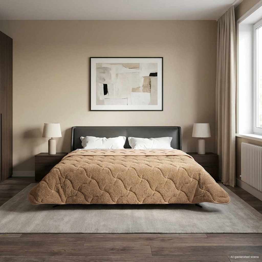 vidaXL Letni Kołdra Kwiłtowany Ciemnoszary 200 x 240 cm