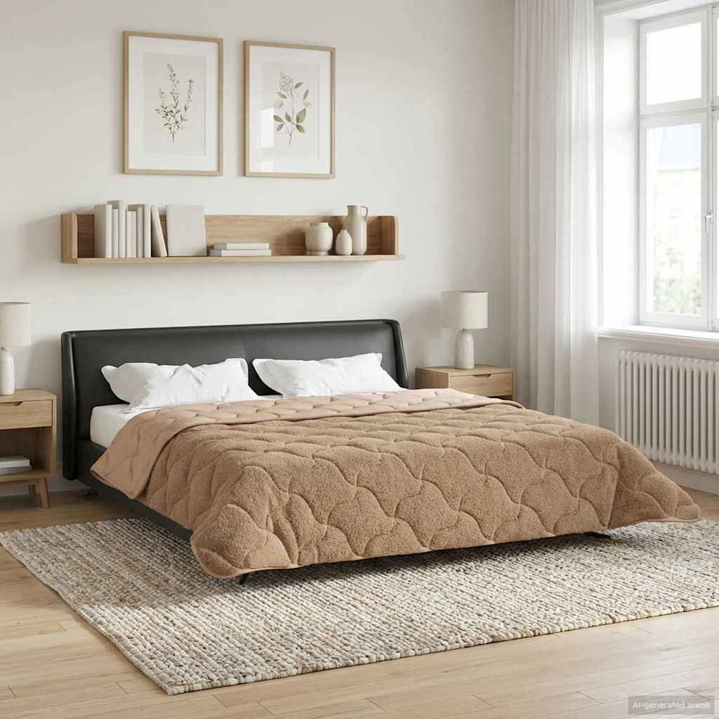 vidaXL Letni Kołdra Kwiłtowany Ciemnoszary 200 x 220 cm