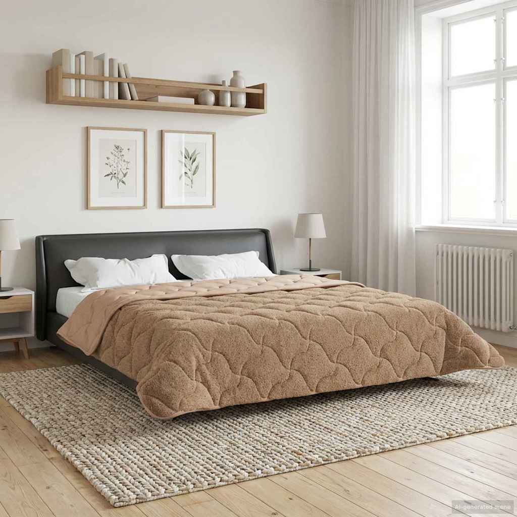 vidaXL Letni Kołdra Kwiłtowany Ciemnoszary 220 x 260 cm