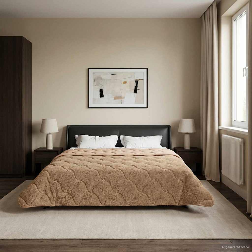 vidaXL Letni Kołdra Kwiłtowany Ciemnoszary 240 x 260 cm