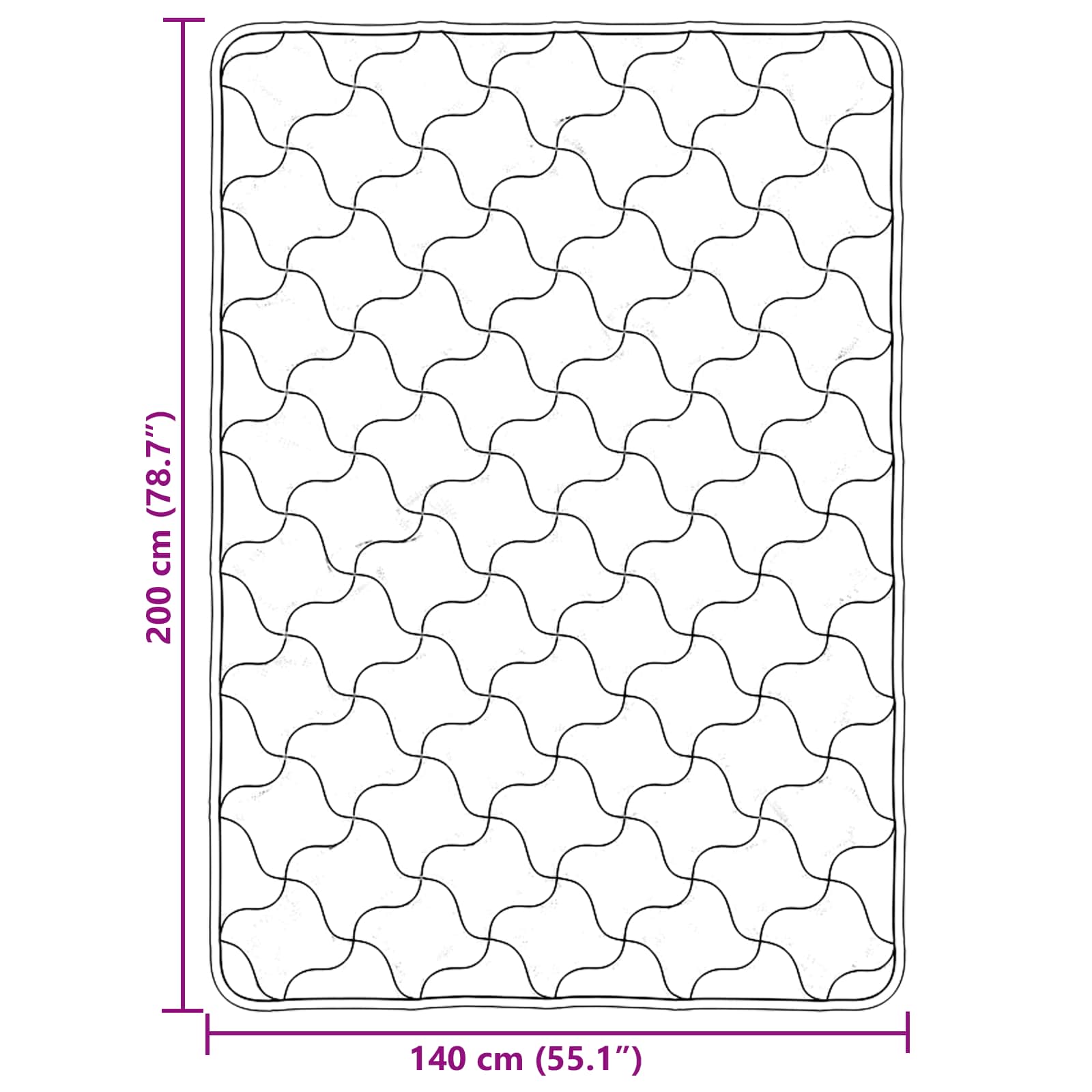 vidaXL Letni Kołdra Kremowy 140 x 200 cm Mikrofibra i Fleece Teddy