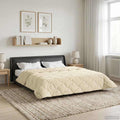 vidaXL Letni Kołdra Kremowy 200 x 200 cm Mikrofibra i Fleece Teddy