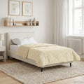 vidaXL Letni Kołdra Kremowy 135 x 220 cm Mikrofibra i Fleece Teddy