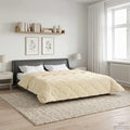 vidaXL Letni Kołdra Kremowy 220 x 240 cm Mikrofibra i Fleece Teddy
