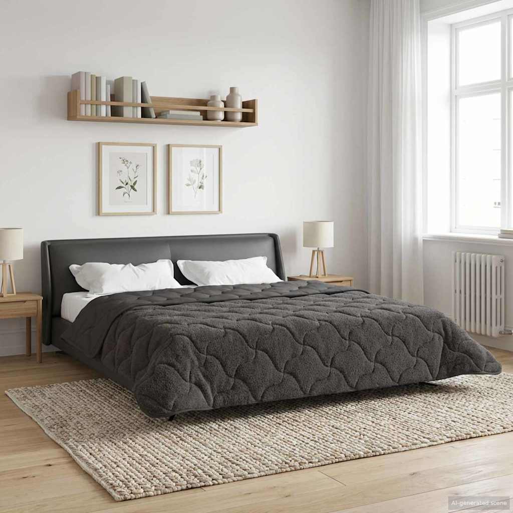 vidaXL Kołdra na cały rok Kwiłtowany Antracyt 200 x 200 cm