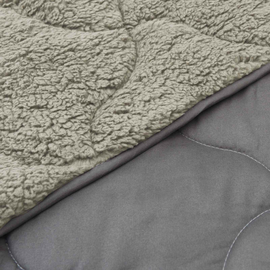 vidaXL Kołdra na cały rok Kwiłtowany Jasnoszary 135 x 200 cm