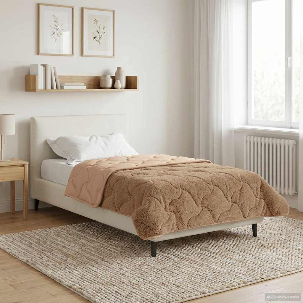 vidaXL Kołdra na cały rok Kwiłtowany Ciemnoszary 155 x 200 cm