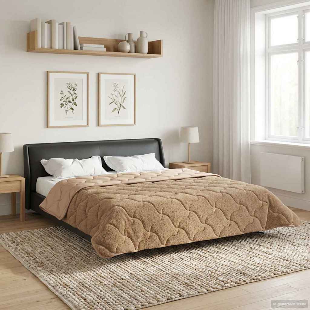 vidaXL Kołdra na cały rok Kwiłtowany Ciemnoszary 200 x 200 cm