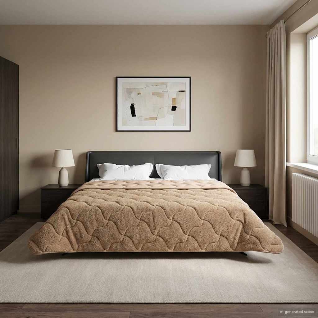 vidaXL Kołdra na cały rok Kwiłtowany Ciemnoszary 200 x 200 cm