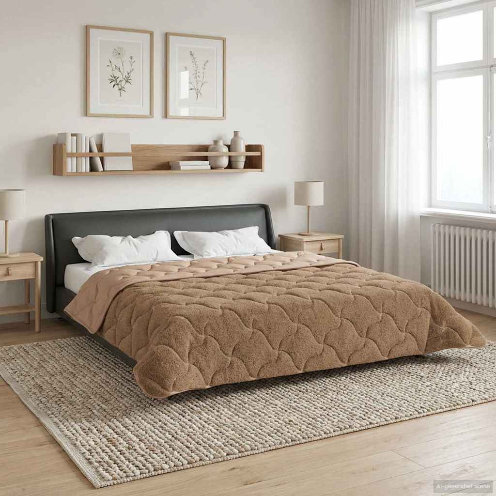 vidaXL Kołdra na cały rok Kwiłtowany Ciemnoszary 200 x 240 cm