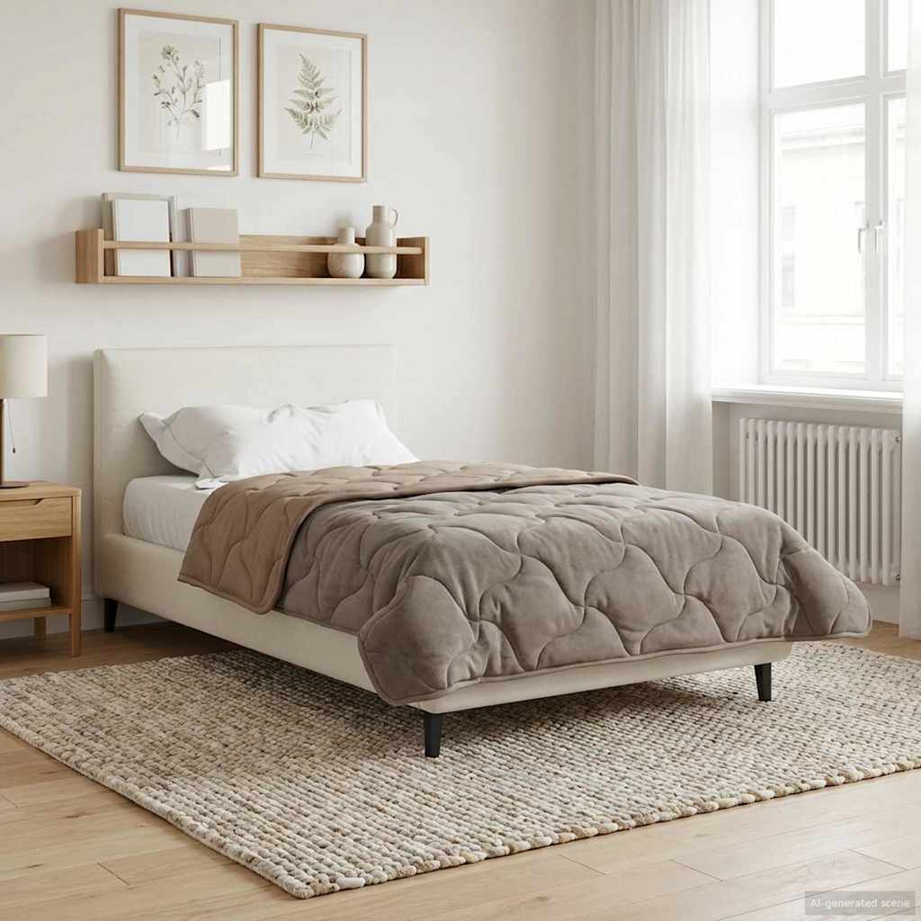 vidaXL Kołdra na cały rok Kwiłtowany Ciemnoszary 135 x 220 cm