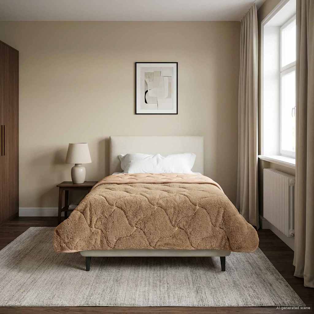 vidaXL Kołdra na cały rok Kwiłtowany Ciemnoszary 135 x 220 cm