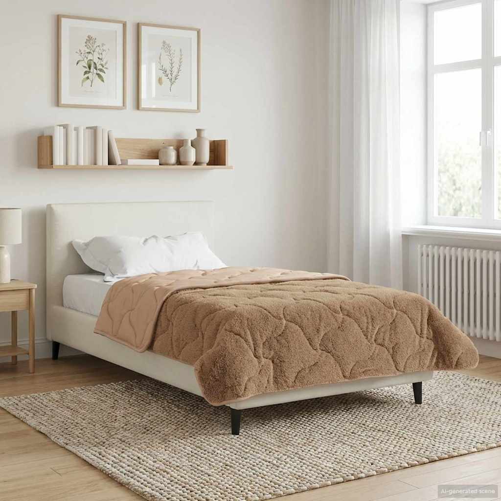 vidaXL Kołdra na cały rok 140 x 220 cm Nie Ciemnoszary Oddychające