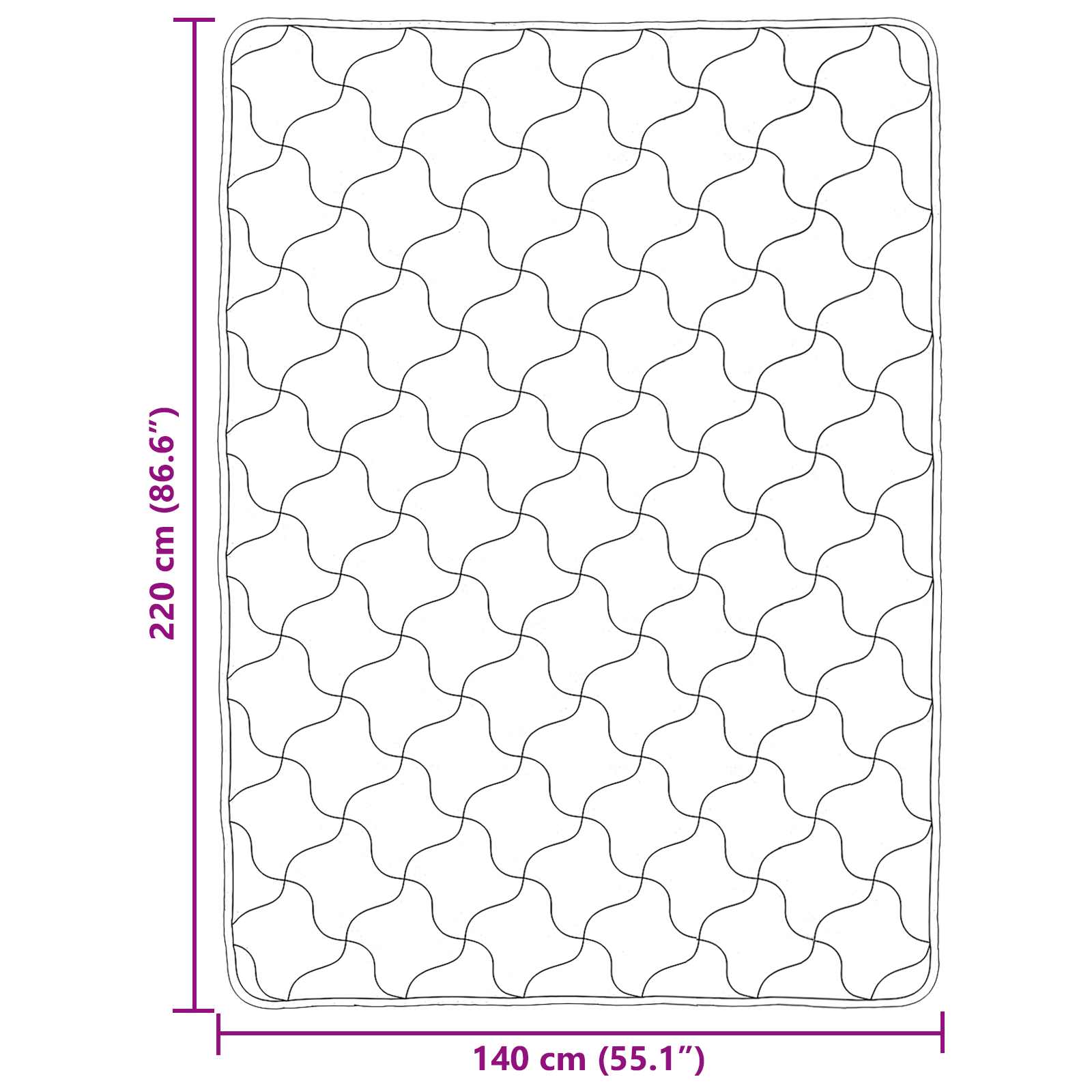 vidaXL Kołdra na cały rok 140 x 220 cm Nie Ciemnoszary Oddychające