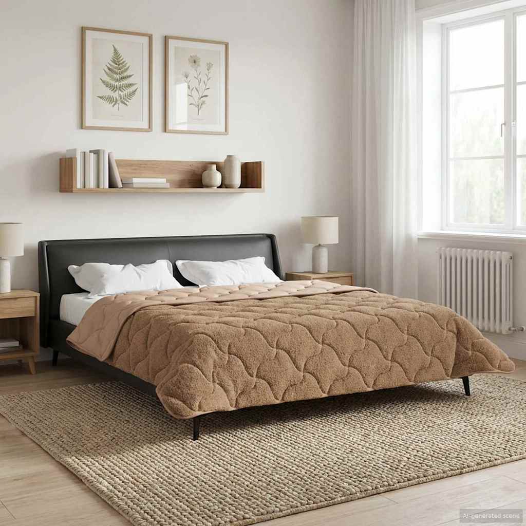 vidaXL Kołdra na cały rok Kwiłtowany Ciemnoszary 200 x 220 cm