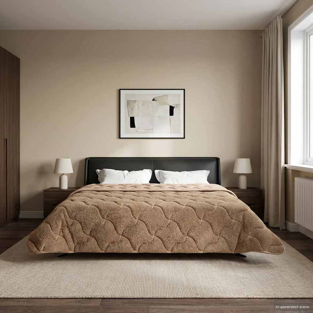 vidaXL Kołdra na cały rok Kwiłtowany Ciemnoszary 200 x 220 cm
