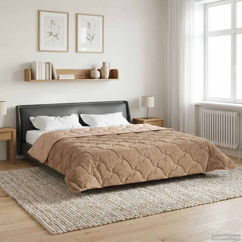 vidaXL Kołdra na cały rok Kwiłtowany Ciemnoszary 220 x 240 cm