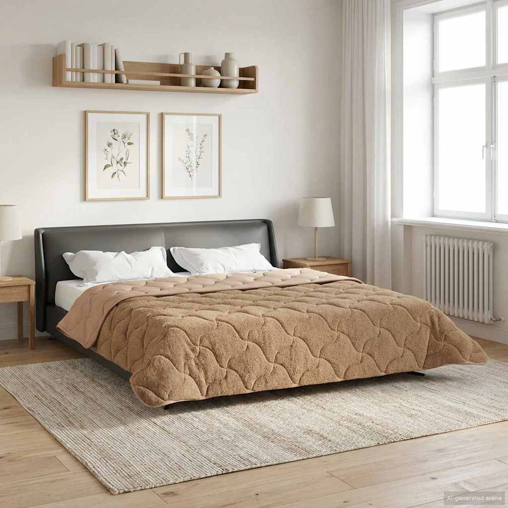 vidaXL Kołdra na cały rok Kwiłtowany Ciemnoszary 240 x 260 cm