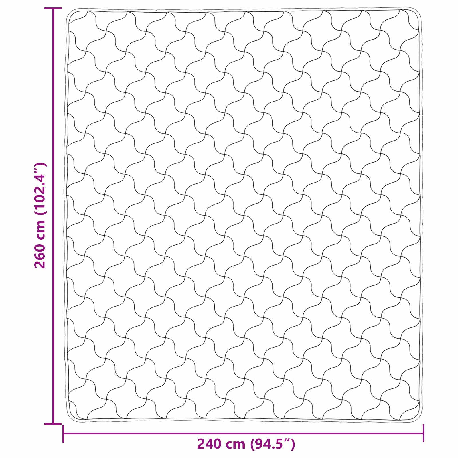 vidaXL Kołdra na cały rok Kwiłtowany Ciemnoszary 240 x 260 cm
