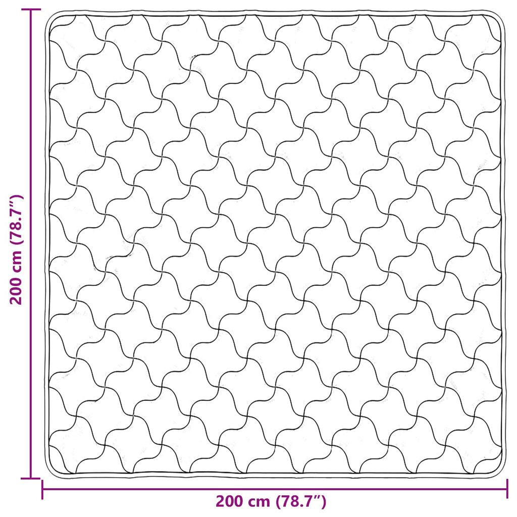 vidaXL Kołdra na cały rok Kwiłtowany Kremowy 200 x 200 cm