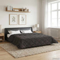 vidaXL Zimowa Kołdra Antracyt 200 x 200 cm Mikrofibra i Fleece Teddy