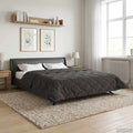 vidaXL Zimowa Kołdra Antracyt 200 x 220 cm Mikrofibra i Fleece Teddy