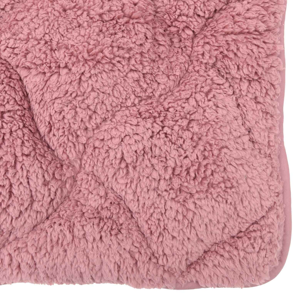 vidaXL Zimowa Kołdra Różowy 135 x 200 cm Mikrofibra i Fleece Teddy