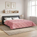 vidaXL Zimowa Kołdra Różowy 200 x 200 cm Mikrofibra i Fleece Teddy