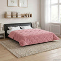 vidaXL Zimowa Kołdra Różowy 200 x 220 cm Mikrofibra i Fleece Teddy