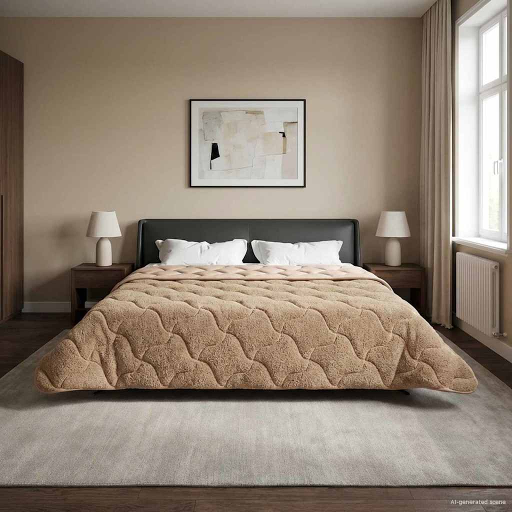 vidaXL Zimowa Kołdra Kwiłtowany Ciemnoszary 200 x 200 cm