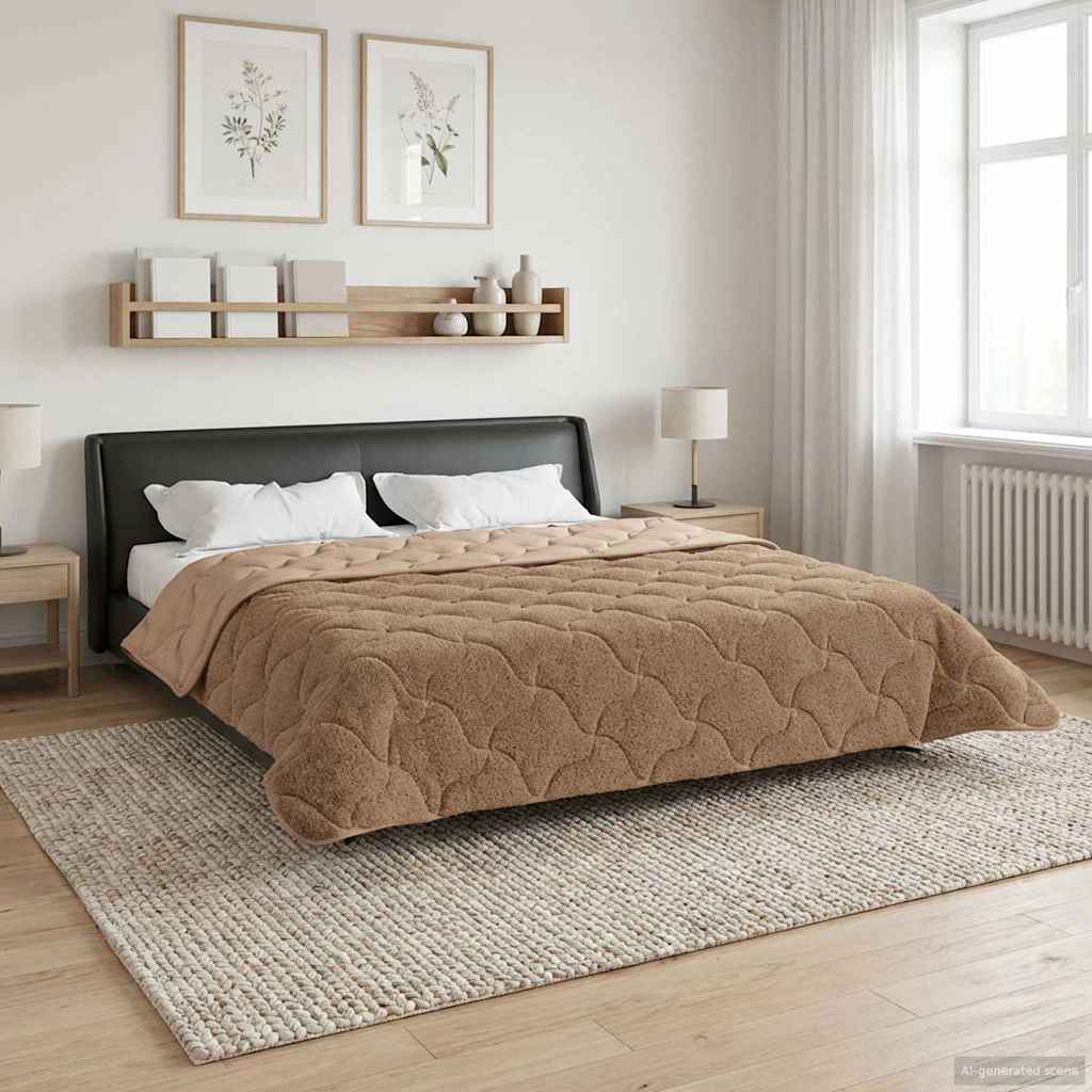 vidaXL Zimowa Kołdra Kwiłtowany Ciemnoszary 200 x 240 cm