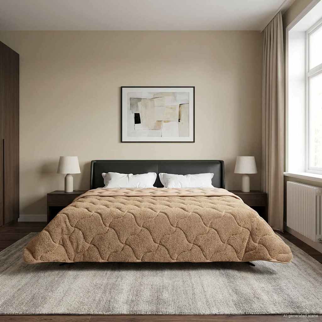 vidaXL Zimowa Kołdra Kwiłtowany Ciemnoszary 200 x 240 cm