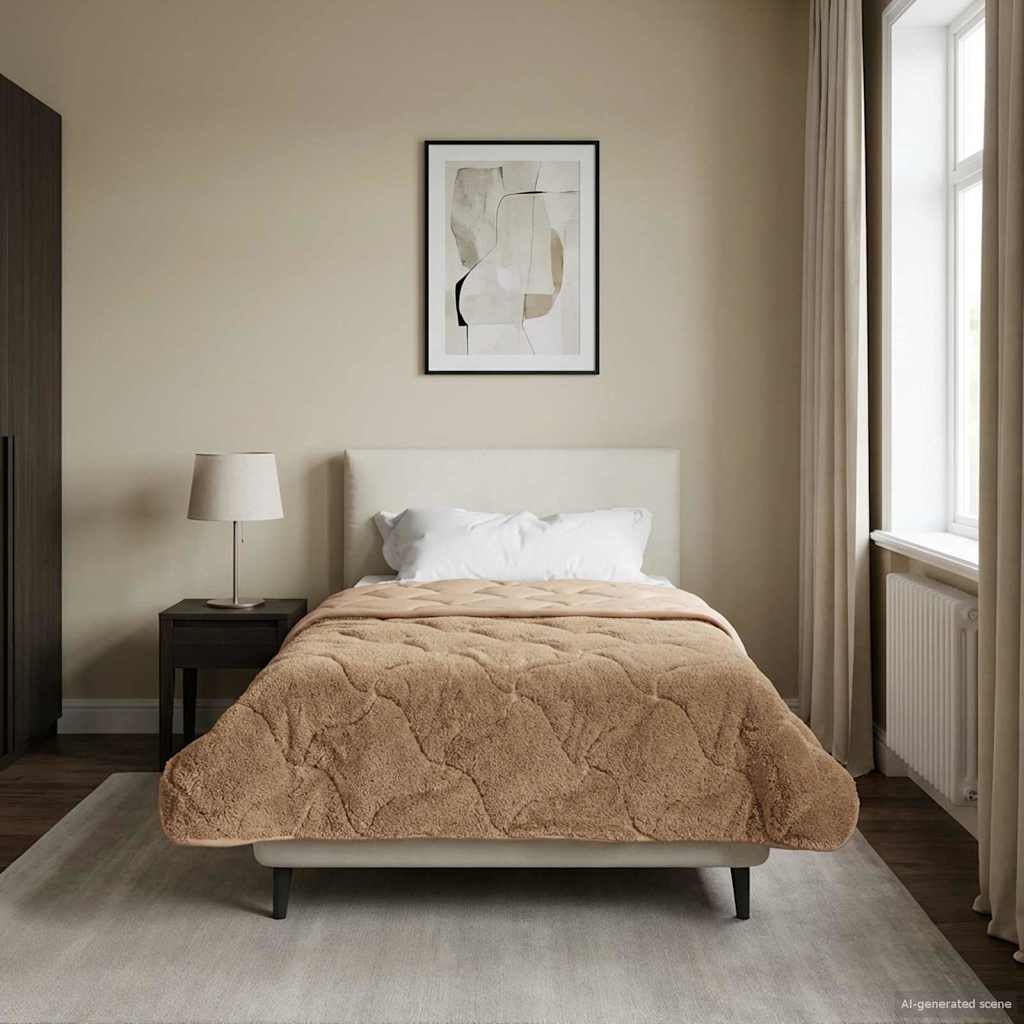 vidaXL Zimowa Kołdra Kwiłtowany Ciemnoszary 155 x 220 cm