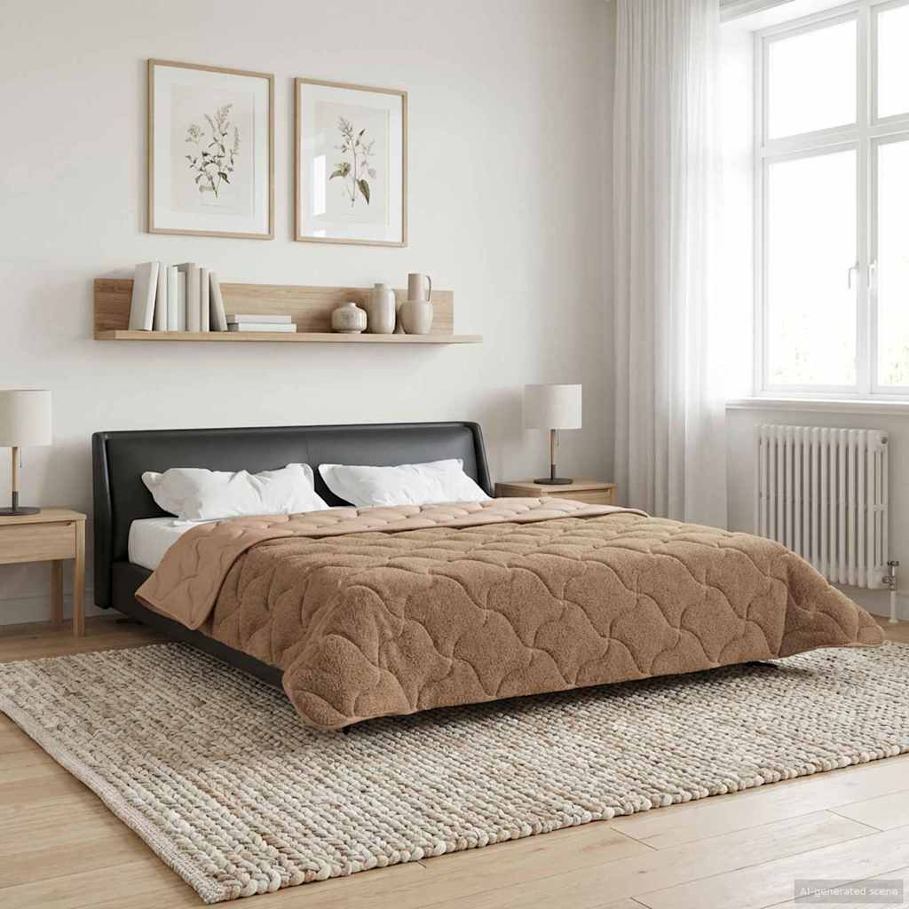 vidaXL Zimowa Kołdra Kwiłtowany Ciemnoszary 200 x 220 cm