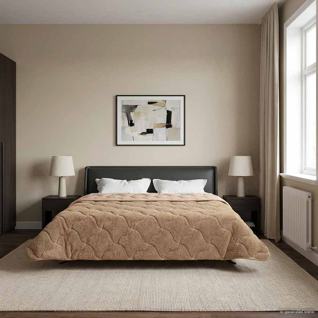 vidaXL Zimowa Kołdra Kwiłtowany Ciemnoszary 200 x 220 cm