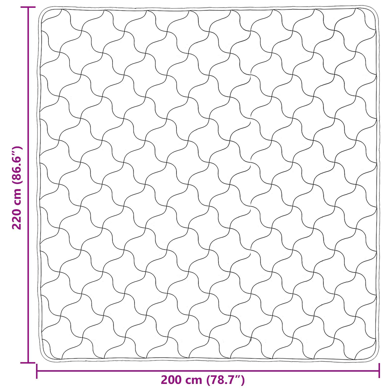 vidaXL Zimowa Kołdra Kremowy 200 x 220 cm Mikrofibra i Fleece Teddy