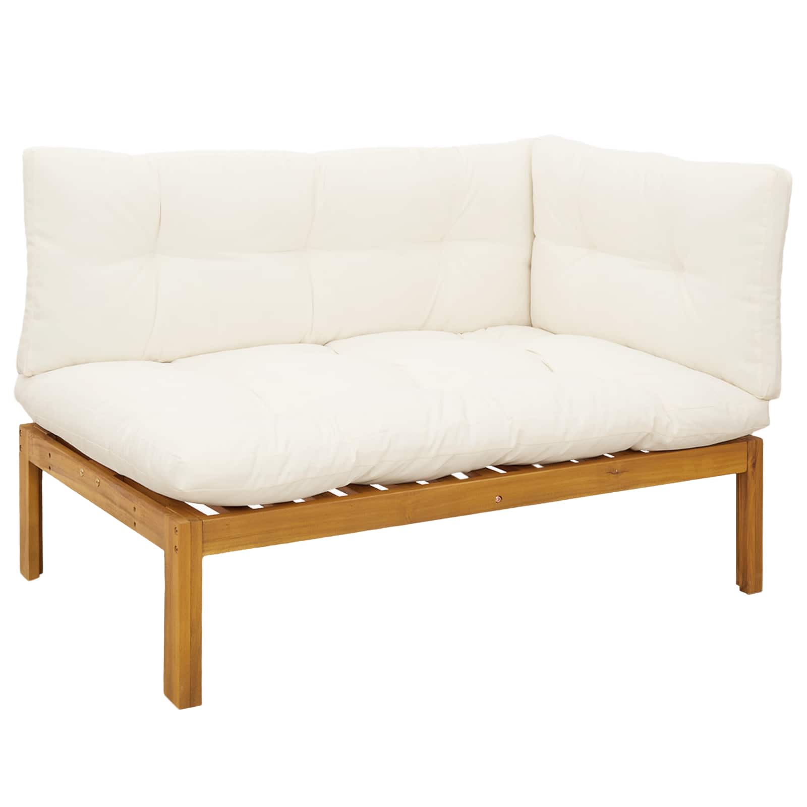 vidaXL Sofa narożna do ogrodu Drewno akacjowe