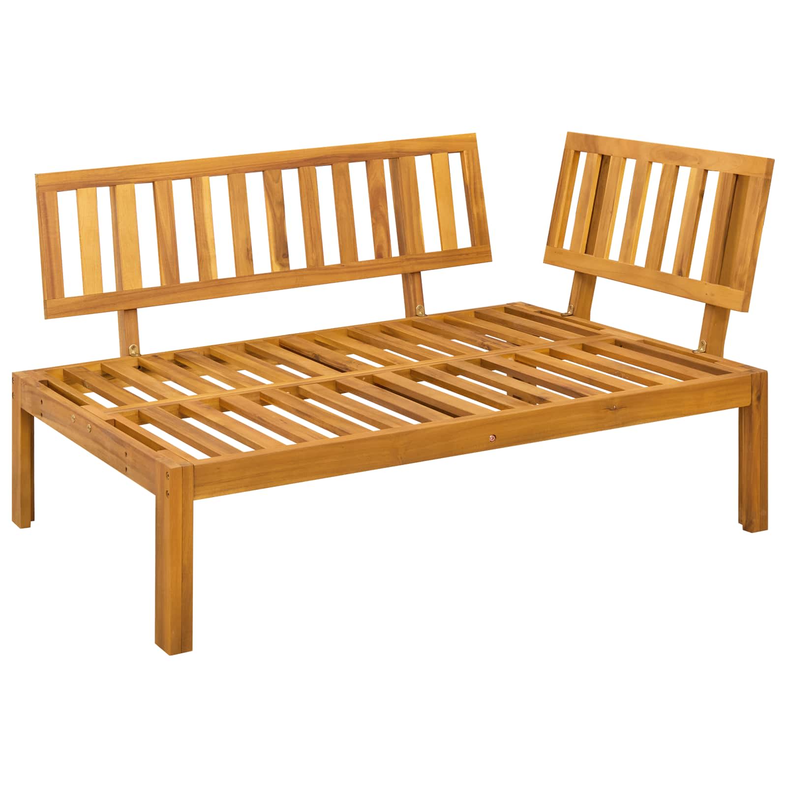 vidaXL Sofa narożna do ogrodu Drewno akacjowe